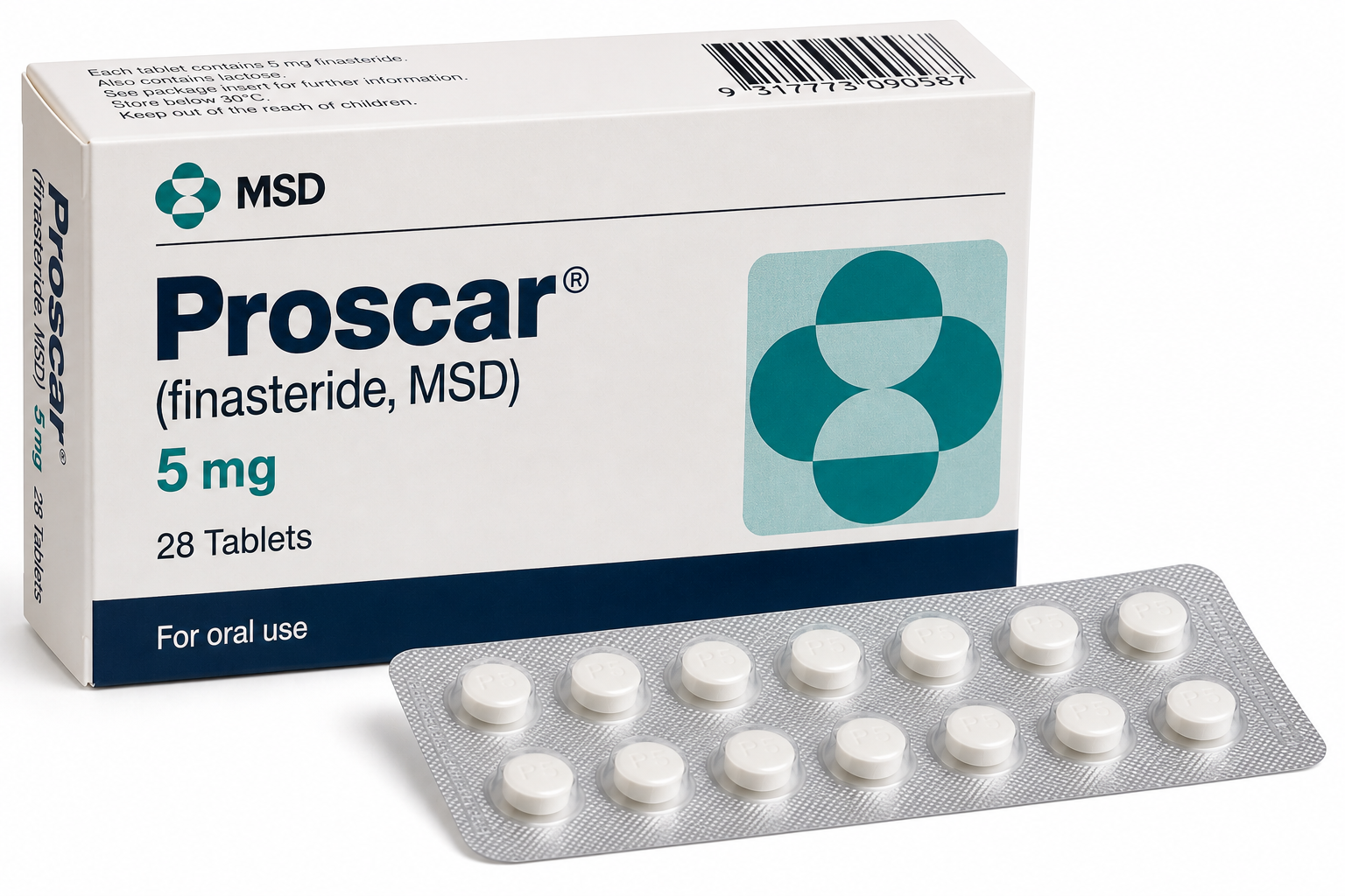 PROSCAR Finasteride MSD 5 mg 28 tabs